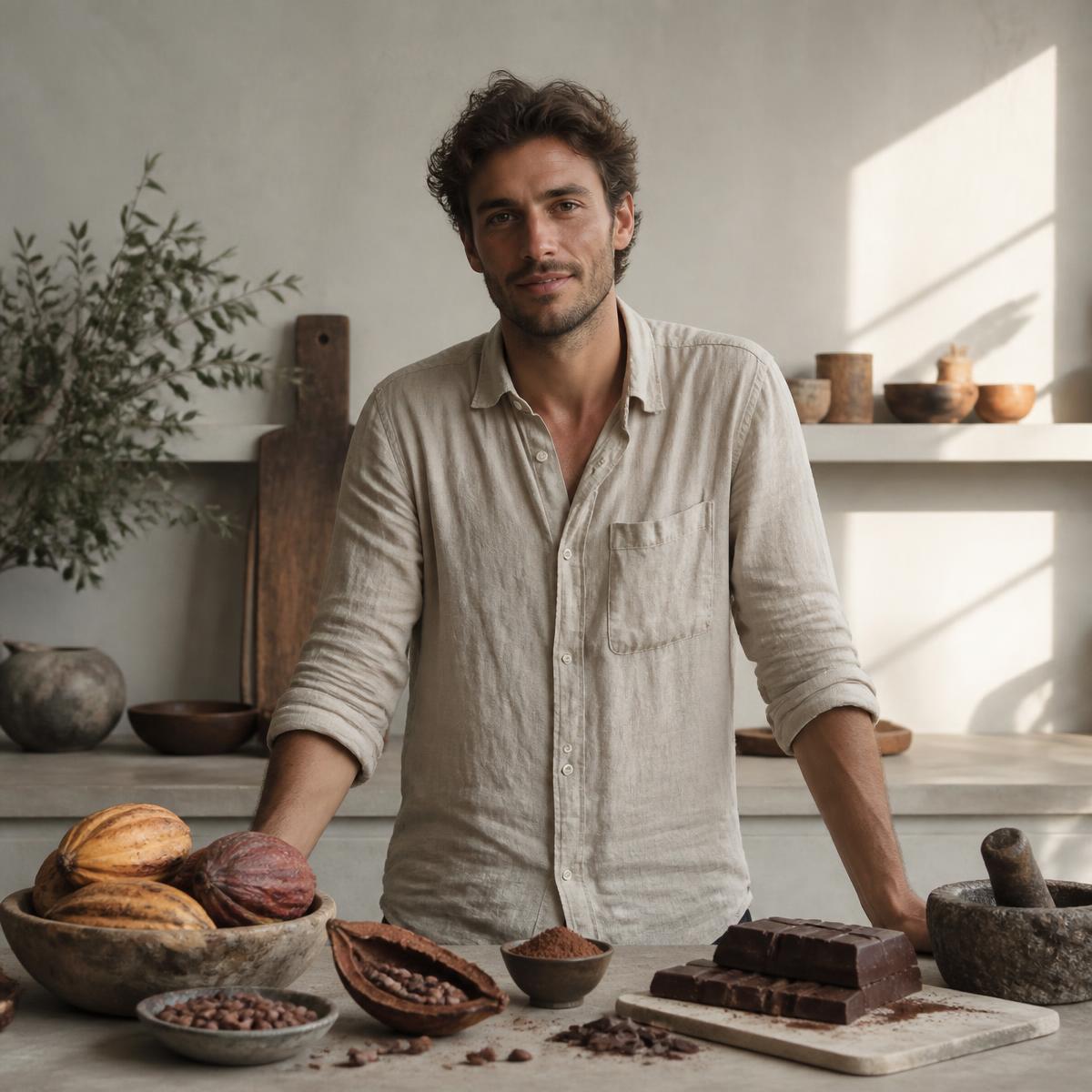 Goldie lifestyle image with wrapped chocolate bars
